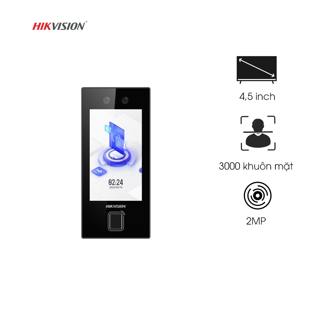 Máy chấm công khuôn mặt Hikvision DS-K1T344MBFWX-E1